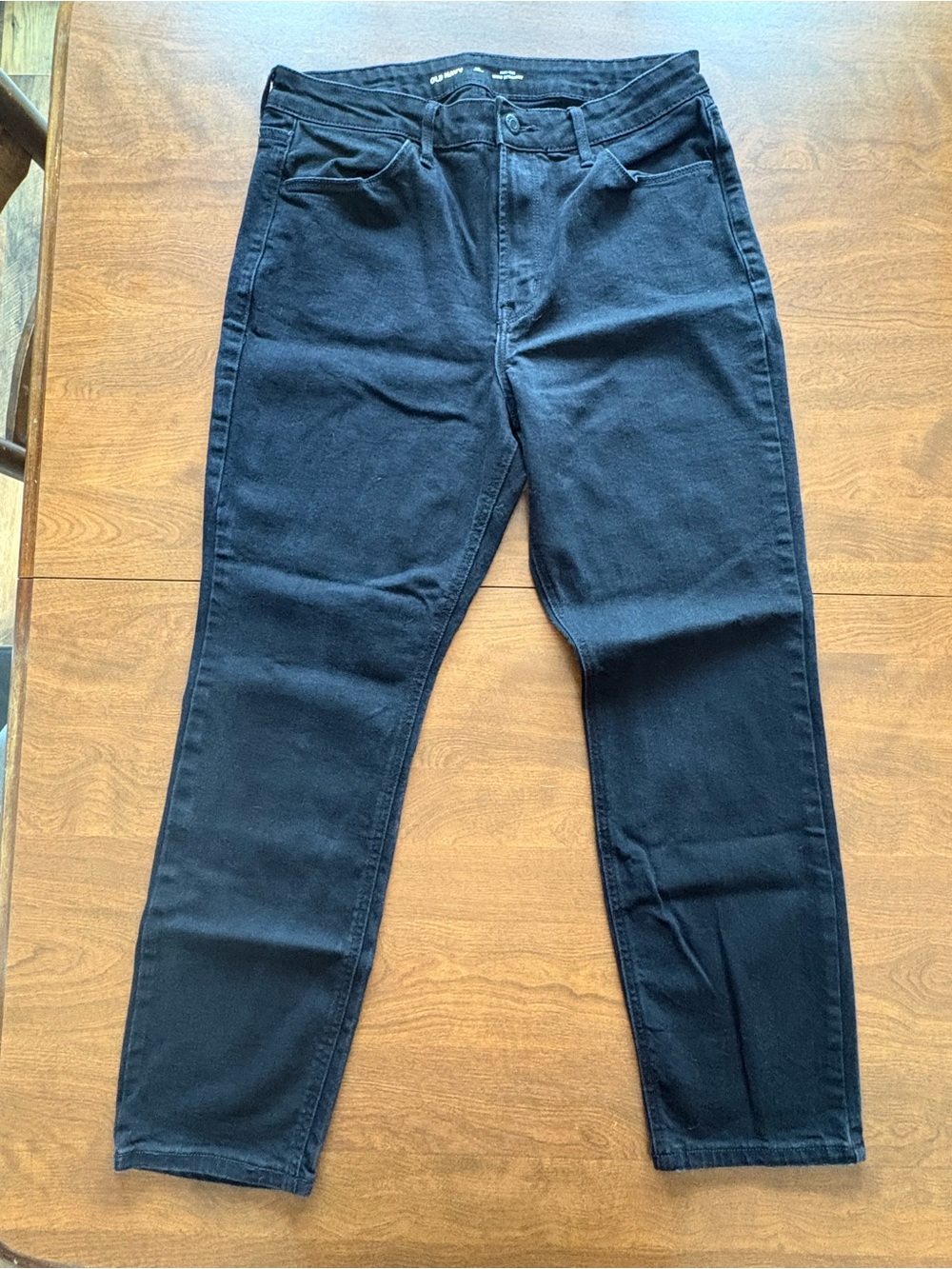 Old Navy Black High Rise Straight - Short - Jeans